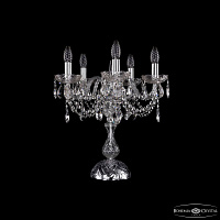 Настольная лампа с хрусталем Bohemia IVELE Crystal 1406L/5/141-47 Ni