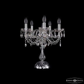 Настольная лампа с хрусталем Bohemia IVELE Crystal 1406L/5/141-47 Ni