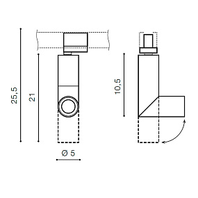 Трековый LED светильник для 3-фазного трека Azzardo Santos track AZ2925