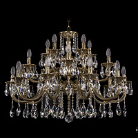Литая подвесная люстра с хрусталем Bohemia IVELE Crystal 1722/10+5+5/335/A/GB