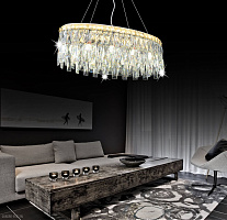 Хрустальная подвесная светодиодная люстра Lumina Deco Anella DDP 9882-32/680