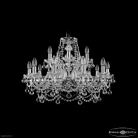 Хрустальная подвесная люстра Bohemia IVELE Crystal 1411/10+5/240 Ni Balls