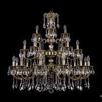 Литая подвесная люстра с хрусталем Bohemia IVELE Crystal 1732/12+6+3/335/A/GB