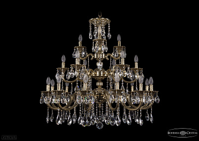Литая подвесная люстра с хрусталем Bohemia IVELE Crystal 1732/12+6+3/335/A/GB