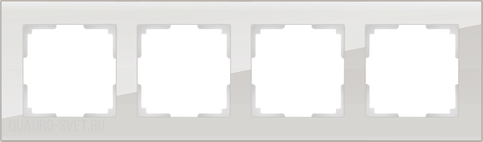 Рамка на 4 поста (дымчатый,стекло) Werkel WL01-Frame-04