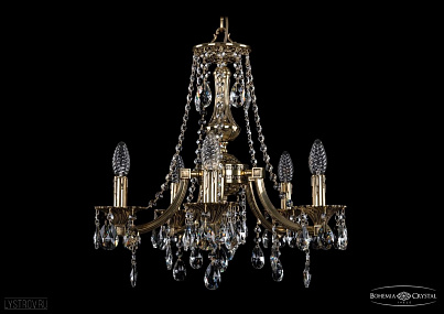 Литая подвесная люстра с хрусталем Bohemia IVELE Crystal 1771/5/150/A/GB