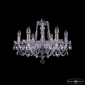 Хрустальная подвесная люстра Bohemia IVELE Crystal 1402/6/195/Ni