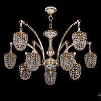 Литая подвесная люстра с хрусталем Bohemia IVELE Crystal 1772/10/342/GW