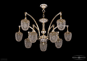Литая подвесная люстра с хрусталем Bohemia IVELE Crystal 1772/10/342/GW