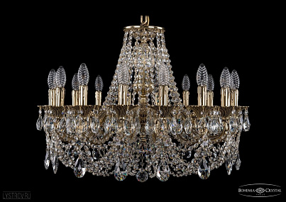 Литая подвесная люстра с хрусталем Bohemia IVELE Crystal 1702/16/265/C/GB