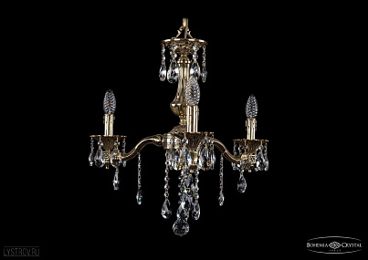 Литая подвесная люстра с хрусталем Bohemia IVELE Crystal 1710/3/160/B/GB