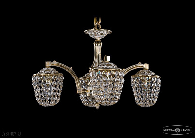Литая подвесная люстра с хрусталем Bohemia IVELE Crystal 1772/4/150/GW