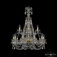 Большая хрустальная люстра Bohemia IVELE Crystal 1406/10+5/240/XL-85/2d G