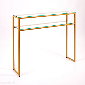 Консольный столик с полкой в прихожую AllConsoles  1042-CG clear
