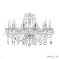 Хрустальная подвесная люстра Bohemia IVELE Crystal 107/12/240 Ni