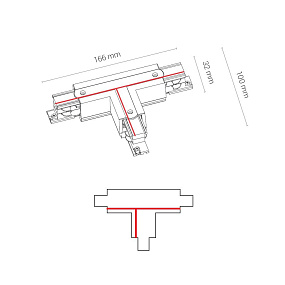 Коннектор T-образный правый 1 для 3-фазного шинопровода Nowodvorski Ctls Power 8241