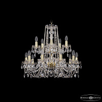 Хрустальная подвесная люстра Bohemia IVELE Crystal 1402/10+5/240/2d G