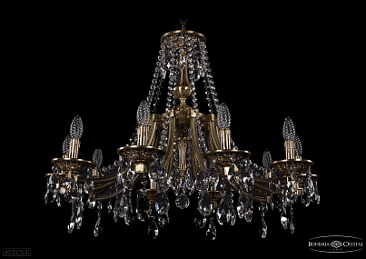 Литая подвесная люстра с хрусталем Bohemia IVELE Crystal 1771/10/270/A/FP