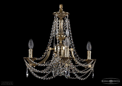 Литая подвесная люстра с хрусталем Bohemia IVELE Crystal 1771/4/150/C/GB