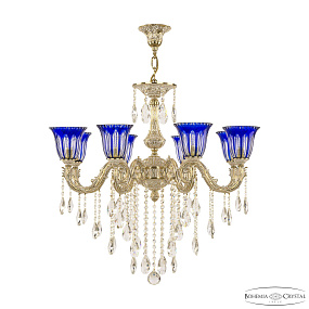 Подвесная хрустальная люстра Bohemia Ivele Crystal Florence 71101/8/250 B GW P2 U Clear-Blue/H-1H