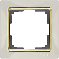 Рамка на 1 пост (слоновая кость/золото) Werkel WL03-Frame-01-ivory-GD