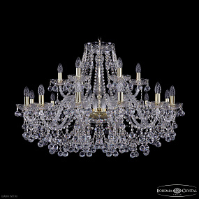 Большая хрустальная люстра Bohemia IVELE Crystal 1409/12+6/360 G