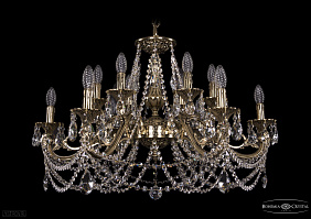 Литая подвесная люстра с хрусталем Bohemia IVELE Crystal 1703/12/320/C/GB