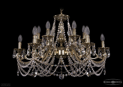 Литая подвесная люстра с хрусталем Bohemia IVELE Crystal 1703/12/320/C/GB