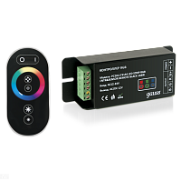 Контроллер GAUSS для светодиодной ленты RGB 144W 12А с сенсорный пультом управления цветом (цвет чер