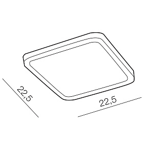 Встраиваемый светодиодный светильник Azzardo Slim 22 Square AZ4170