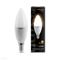 Лампа GAUSS светодиодная cвеча Е14 6,5W 2700К