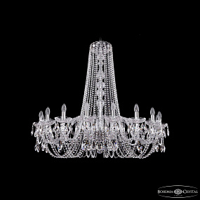Хрустальная подвесная люстра Bohemia IVELE Crystal 1402/18/400/h-105/Ni