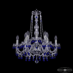 Хрустальная подвесная люстра Bohemia IVELE Crystal 1410/6+3/195/h-63 Ni V3001