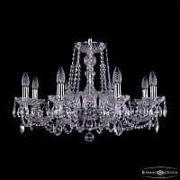 Хрустальная подвесная люстра Bohemia IVELE Crystal 1402/8/240/Ni