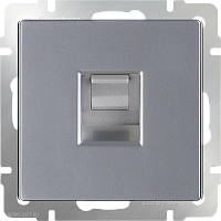 Телефонная розетка  RJ-11  (серебряный) Werkel WL06-RJ-11