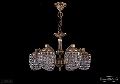 Литая подвесная люстра с хрусталем Bohemia IVELE Crystal 1772/6/150/FP