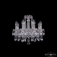 Хрустальная подвесная люстра Bohemia IVELE Crystal 1413/8/141/Ni