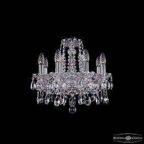 Хрустальная подвесная люстра Bohemia IVELE Crystal 1413/8/141/Ni