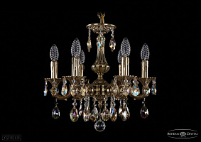 Литая подвесная люстра с хрусталем Bohemia IVELE Crystal 1707/6/125/A/GB/K701