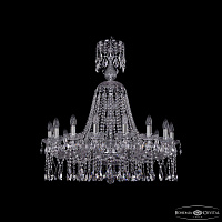 Большая хрустальная люстра Bohemia IVELE Crystal 1413/16/300/XL-91 Ni