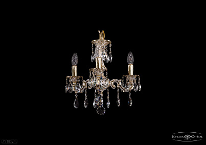 Литая подвесная люстра с хрусталем Bohemia IVELE Crystal 1707/3/125/A/GW