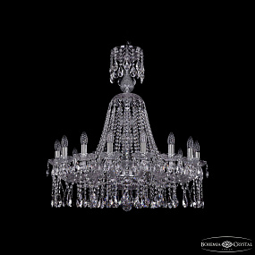 Большая хрустальная люстра Bohemia IVELE Crystal 1413/16/300/XL-91 Ni
