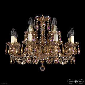 Хрустальная подвесная люстра Bohemia IVELE Crystal 1402/8+4/195 G M777