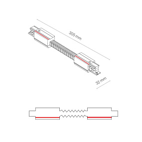 Коннектор прямой гибкий для 3-фазного шинопровода Nowodvorski Ctls Power 8698
