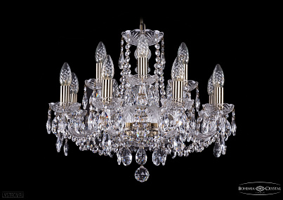 Хрустальная подвесная люстра Bohemia IVELE Crystal 1402/8+4/195/Pa