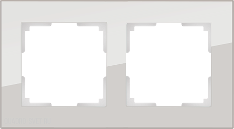Рамка на 2 поста (дымчатый,стекло) Werkel WL01-Frame-02