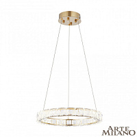Подвесная хрустальная светодиодная люстра Arte Milano 311311/D400 GD