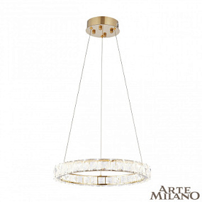 Подвесная хрустальная светодиодная люстра Arte Milano 311311/D400 GD