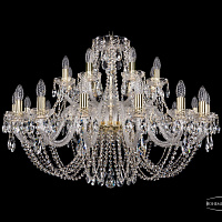 Хрустальная подвесная люстра Bohemia IVELE Crystal 1406/16+8/360/G