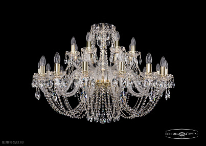 Хрустальная подвесная люстра Bohemia IVELE Crystal 1406/16+8/360/G